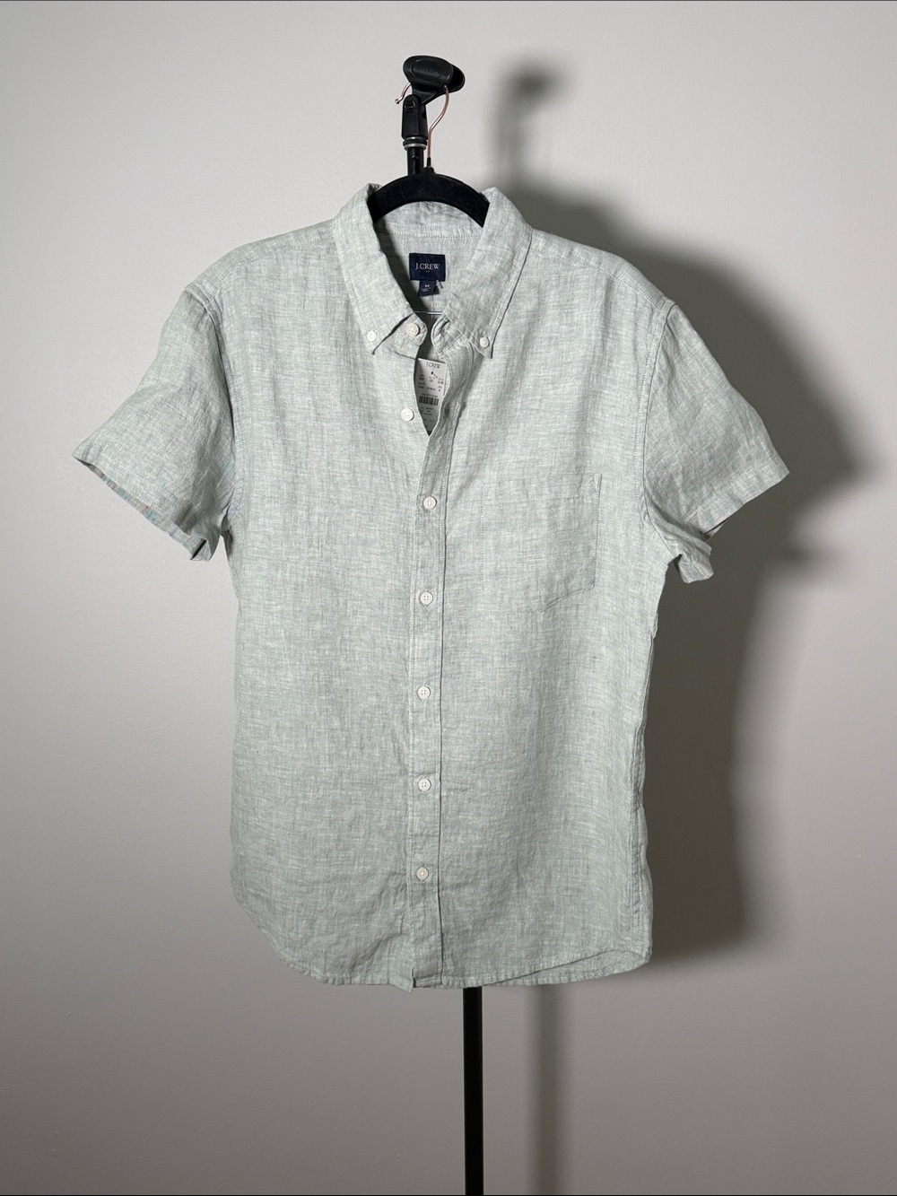 NWT New JCrew Factory Short-sleeve linen-blend shirt - Picture 3 of 7